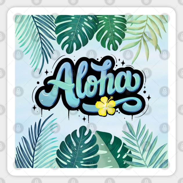 Aloha Vibes Sticker by CalliLetters
